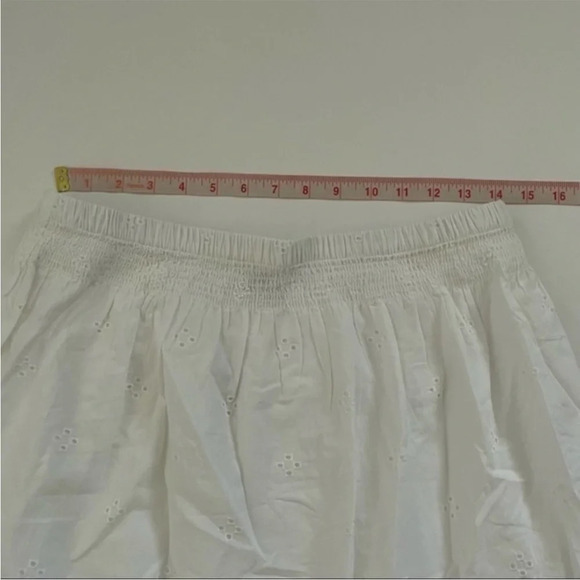 New Madewell Embroidered Smock Waist Ruffle Mini Skirt - Picture 8 of 9